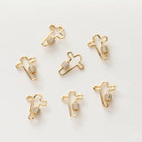 14K Gold-Clad Zirconium Inlaid Screws Decorative Buckle DIY Jewelry