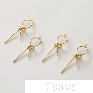 14K Gold-Clad Knotted Pendant Earring DIY Materials