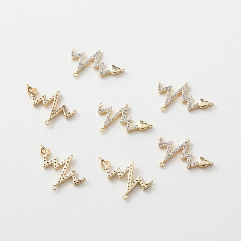 14K Gold-Clad Lightning Zircon DIY Necklace Bracelet Set