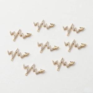 14K Gold-Clad Lightning Zircon DIY Necklace Bracelet Set