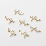 14K Gold-Clad Lightning Zircon DIY Necklace Bracelet Set