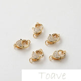 14K Gold-Clad Zircon Lobster Clasp DIY Necklace Bracelet