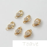 14K Gold-Clad Zircon Lobster Clasp DIY Necklace Bracelet