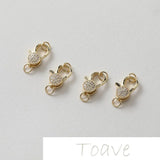 14K Gold-Clad Zircon Lobster Clasp DIY Necklace Bracelet