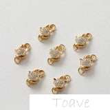 14K Gold-Clad Zircon Lobster Clasp DIY Necklace Bracelet