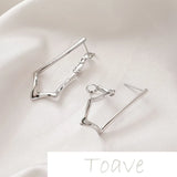 14K Gold-Clad Triangle Silver Needle Ear Buckle DIY Earrings