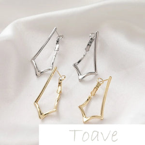 14K Gold-Clad Triangle Silver Needle Ear Buckle DIY Earrings