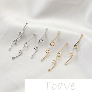 14K Gold-Coated Double Loop DIY Earrings