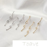 14K Gold-Coated Double Loop DIY Earrings