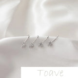 14K Gold-Coated Zircon Earrings with Copper-Plated Hooks