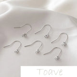 14K Gold-Coated Zircon Earrings with Copper-Plated Hooks