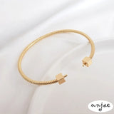 14K Gold-Coated Copper Spring-Plated Bracelet for DIY Crystal Pearl Bracelet