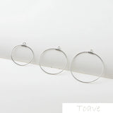 6pcs 14K Gold-Coated Copper Wire Round Frame DIY Earrings Pendant