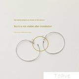 6pcs 14K Gold-Coated Copper Wire Round Frame DIY Earrings Pendant