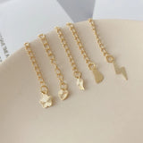 14K Gold-Coated Tail Chain Extension for DIY Jewelry