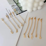 14K Gold-Coated Tail Chain Extension for DIY Jewelry