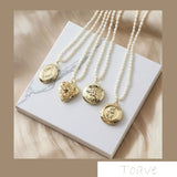 14K Gold-Coated Copper Embossed Flower Frame Pendant DIY Jewelry Making Supplies