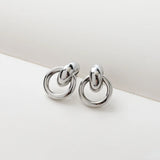 14K Gold-Coated Copper Round Hollow Earrings DIY Hand-Made Material