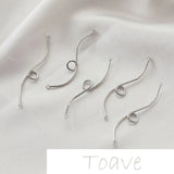 14K Gold-Coated S-Line Belt Ring & Link Rod DIY Earring Material