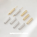 14K Gold-Coated DIY Long Tube Beads for Earring Bracelet