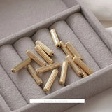14K Gold-Coated DIY Long Tube Beads for Earring Bracelet