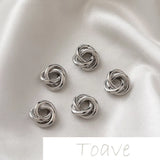 14K Gold-Coated Triple Flower Copper Ring Spacer Gasket DIY Hand-Made Earrings
