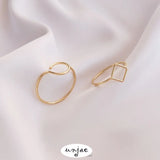 14K Geometric Hand-Wound Base Ring, DIY Preservation Support Ring