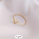14K Geometric Hand-Wound Base Ring, DIY Preservation Support Ring
