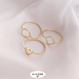 14K Geometric Hand-Wound Base Ring, DIY Preservation Support Ring