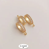 14K Zircon Melon Seed Buckle for DIY Necklace Pendant Chain