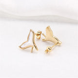 14K Fishtail Fritillaria Pearl Earrings DIY Accessories Women