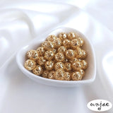 14K Flower Ball Beads Necklace Accessory DIY Hanging Beads Hollow Round