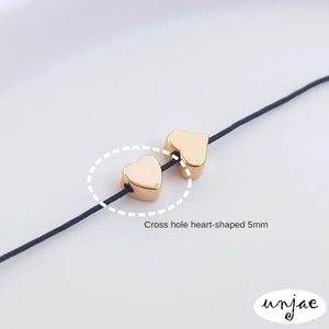 14K Heart-Shaped Beads, DIY Jewelry Pendant Accessories