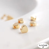 14K Heart-Shaped Beads, DIY Jewelry Pendant Accessories