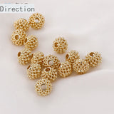 14K Color-Preserving Hollow Lantern Peas Beads DIY Bracelets Jewelry 6PCS