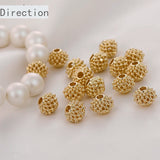 14K Color-Preserving Hollow Lantern Peas Beads DIY Bracelets Jewelry 6PCS