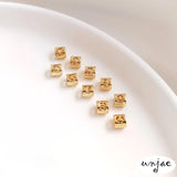 14K Gold-covered Beaded Bracelet with Digital Bead Pendant