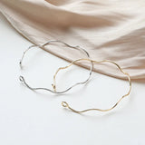 14K Gold-Covered Copper Wave Bracelet DIY Material