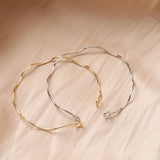 14K Gold-Covered Copper Wave Bracelet DIY Material