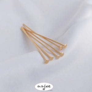 14K Gold-Covered Color-Preserving Curved Big Head T Needle Beaded Needle