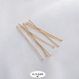 14K Gold-Covered Color-Preserving Curved Big Head T Needle Beaded Needle