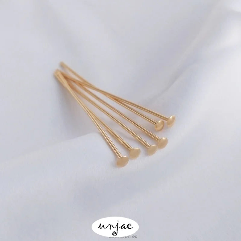 14K Gold-Covered Color-Preserving Curved Big Head T Needle Beaded Needle