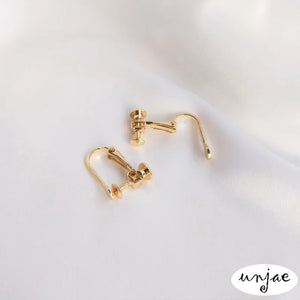 14K Gold-Covered Color-Preserving Ear Clips for Screw Clip Earrings