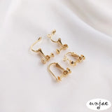 14K Gold-Covered Color-Preserving Ear Clips for Screw Clip Earrings