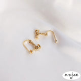 14K Gold-Covered Color-Preserving Ear Clips for Screw Clip Earrings
