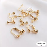 14K Gold-Covered Color-Preserving Ear Clips for Screw Clip Earrings