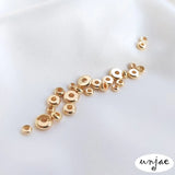 14K Gold-Covered Color-Preserving Beads DIY Bracelets Jewelry Accessories