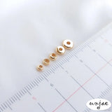 14K Gold-Covered Color-Preserving Beads DIY Bracelets Jewelry Accessories