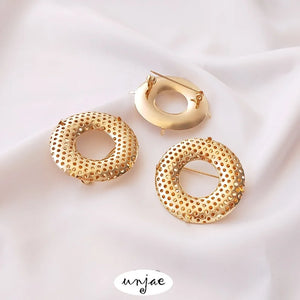 14K Gold-Plated Rotating Safety Brooch - DIY Jewelry Making Accessories