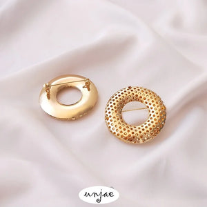 14K Gold-Plated Rotating Safety Brooch - DIY Jewelry Making Accessories